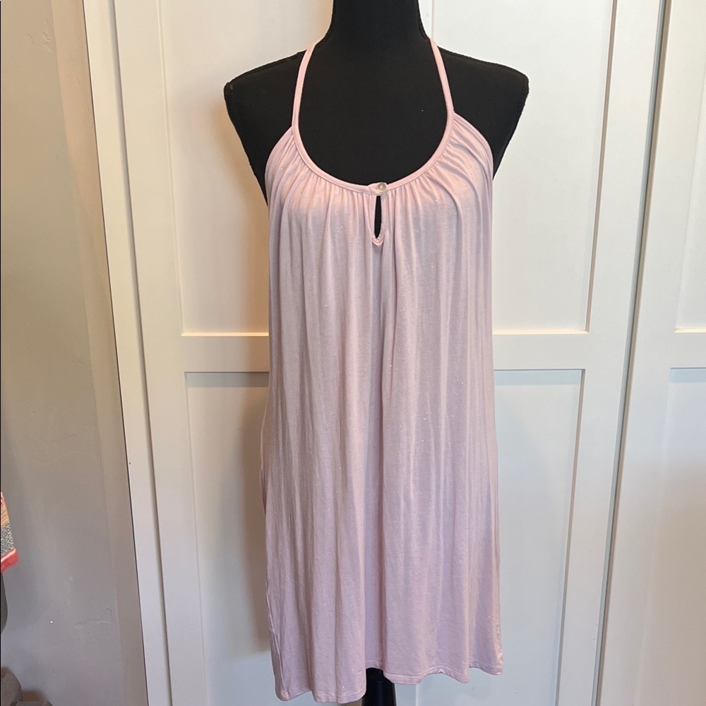 Chaser CHASER Pink Halter Mini Pink Backless Dress Size M
